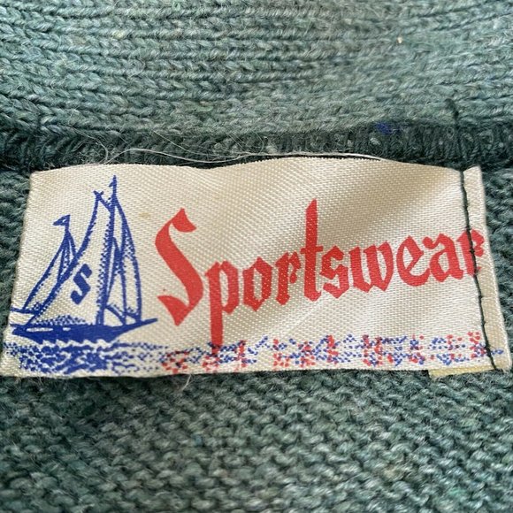 Vintage 1940s Child's Cowboy Cardigan Sweater, Sportswear, Adult Size XS/S, NWT - Picture 6 of 12